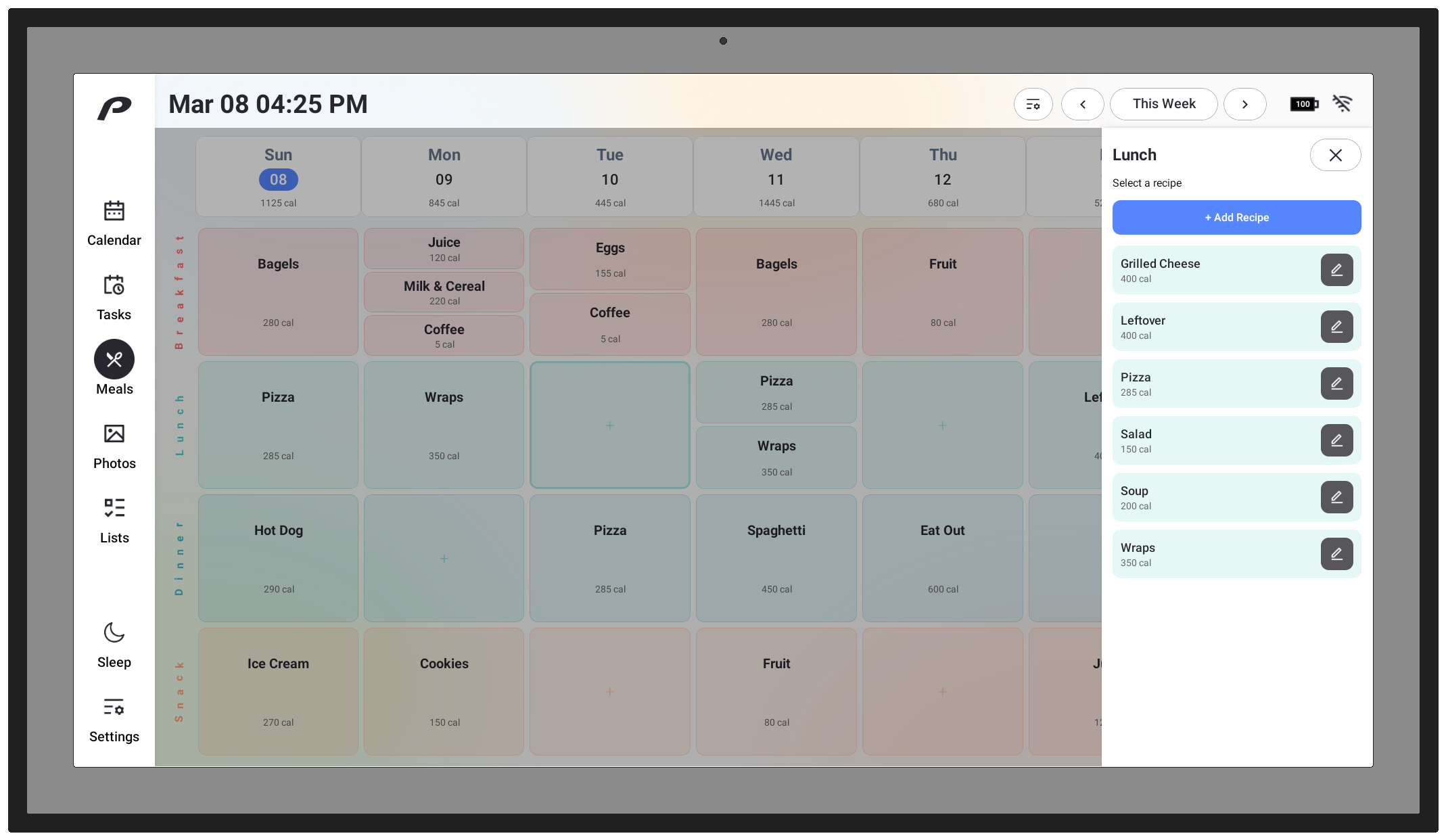 Adding Recipes on device